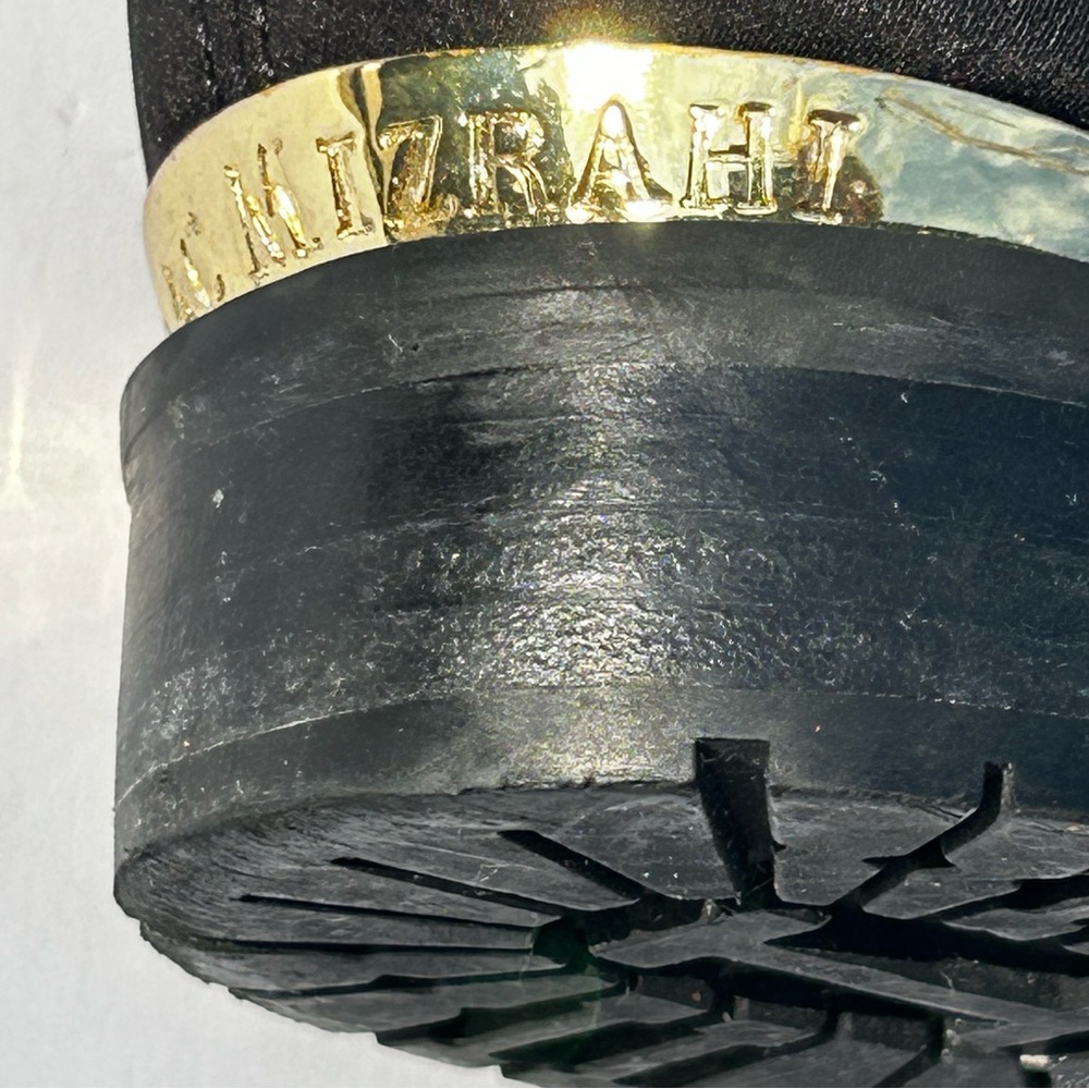 Isaac Mizrahi Black Leather Back Calf Stretch Material Riding Boots Size 9 - Picture 9 of 13